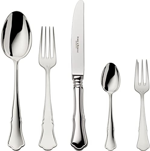 Robbe & Berking Alt-Chippendale 5 TLG. Menübesteck (925 Sterlingsilber)