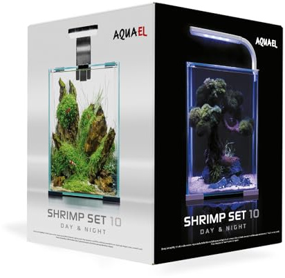 Aquael Day & Night 10 122977 Shrimp Set, White, 3.26 kg, 10 Litres