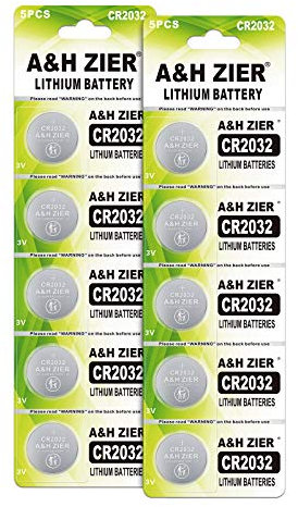 A&H Zier 10Pcs Cr2032 Batteries 2032 Batteries Cr 2032 Battery Coin Battery Watch Batteries batteries aa pack lithium aa battery Cr2032 3v Battery For Car Keys Thermometer,Clocks Calculators(2Pack)