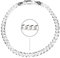 QUADRI - Elegantes Herren Armband Silber 925 Mit Gravierter Kette - Damen Silber 925 Breite 5 mm - Länge 20 cm - Made in Italy