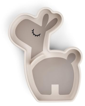 Done by Deer Silikon Stick&Stay Snackteller Lalee Sand - Teller mit Unterteilung - Kinderteller aus 100% Silikon in Lebensmittelqualität