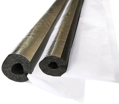 xjdagaoge Manguito de Aislamiento Anticongelante, Tubo Espuma Aislante para Tuberías, Adecuado para Tuberías de Agua Interiores y Exteriores de Unidades de Aire Acondicionado(10mm/0.39in)