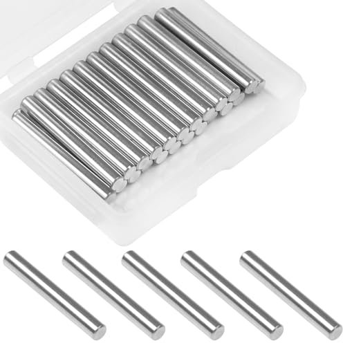 Yinpecly 25 Pcs 4mm x 30mm Shelves Dowel Pin,304 Stainless Steel Dowel Pin