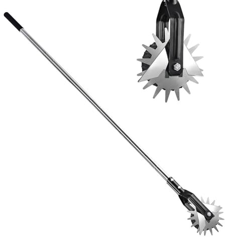 Tagliabordi per prato, 148 cm di altezza, regolabile, con ruota laterale, strumento manuale per la bordatura del prato, strumento per il giardinaggio e l'erba, portatile, in acciaio inox resistente