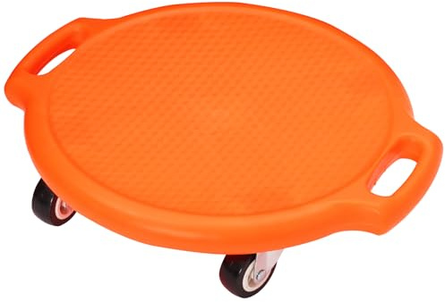 Balance Board Bambini con Maniglie e Ruote Silenziose, Tavole di Equilibrio per Bambini, Attrezzatura Sportiva da Interni ed Esterni, Promuovere l'equilibrio, la Motricità e la Coordinazione(arancia)