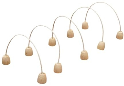 Amagogo 5x jeux Croquet Hoops Game de maillet en bois pour les enfants sport extérieur réutilisables Concours de croquet pour la famille