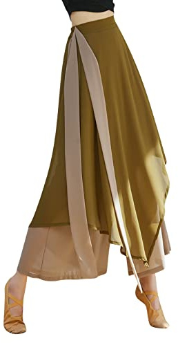 Pantalon Jupe Femme Longue Léger Chic Jupe Culotte Décontractée Ample Fluide Pantalon Été Taille Elastique Large Pantalons pour Yoga & Sport