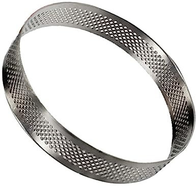 KOCKSHION 1Pieza Molde Redondo Antiadherente Inoxidable para Tartas y Pasteles para Repostería como Bodas y Fiestas Anillo para Hornear de Limpiar