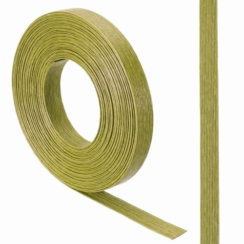 sourcing map Bastone per tessitura di carta, 9,1 m, largo 1,5 cm, in rattan, 12 strati, per fai da te, decorazioni per la casa, zenzero