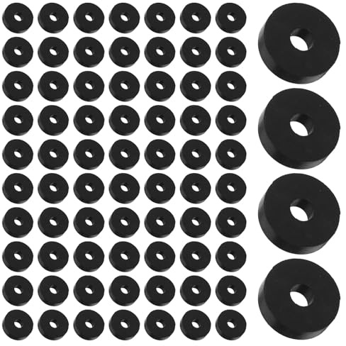 Alipis 50pcs Black Rubber O-Ring Washers 20mm OD x 6mm ID x 5mm Thick Anti-Vibration Dampers Shock Absorbing Isolation Pads for Machinery Screws and Mounts