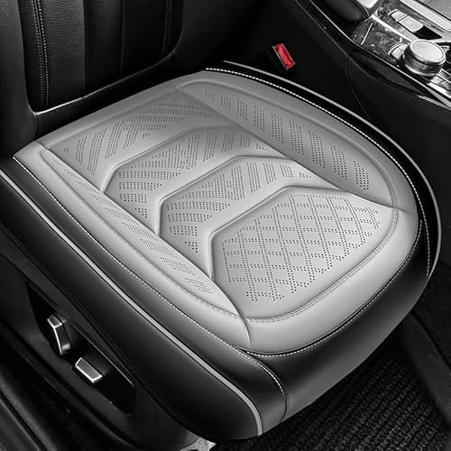 Dmotoauto Bilsätesöverdrag universell passform för VW Volkswagen GLI/Multivan T7/T-ROC/T-ROC Cabriolet/Cross/Sharan andningsbart premium läder framsäteskudde matta 2 st