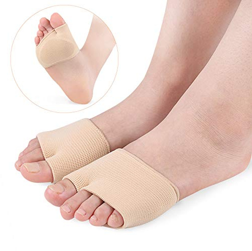 1 par de tela fractura dedo del pie manga metatarso con suela cojín almohadillas de gel para metatarsalgia fractura antideslizante almohadillas para zapatos