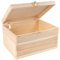 Creative Deco XXL Große Holzkiste mit Deckel und Schloss | 40x30x24 cm (+/-1cm) | Holztruhe Erinnerungsbox Baby Holzbox mit Deckel Kasten | Für Dokumente Spielzeuge Werkzeuge | ROH & UNGESCHLIFFEN