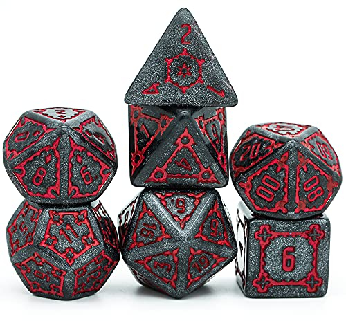 World of Dice Goliath XL - große Pen and Paper Würfel, 7-teilig, ideales Würfelset für D&D, DSA, Cthulhu, und viele weiteren RPGs