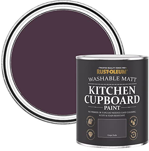 Rust-Oleum Dark Purple Kitchen Cupboard Paint in Matt Finish - Grape Soda 750ml