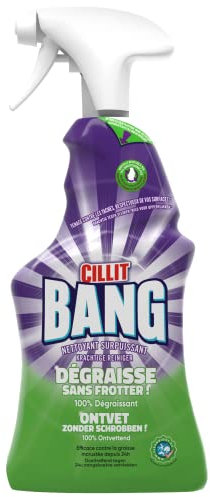 Cillit Bang Spray 100% Dégraissant - Nettoyant Multi Surface sans frotter 750ml