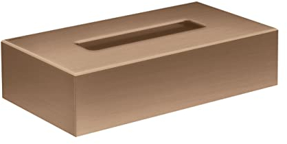 Hansgrohe AXOR Universal Circular cosmetic tissue box, 42873; color: Brushed Red Gold