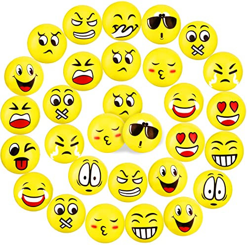 ENCOUN 30Pièces Balles Anti-Stress, Boule Anti Stress Enfant, Boules à Presser, Fidget Toys Balle Anti Stress, Jouet Anti Stress Enfant pour Anniversaire, Cadeaux, Récompenses de Classe