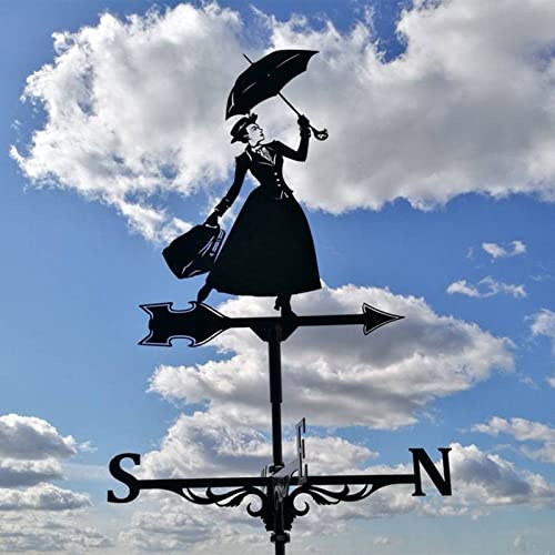 LFFH Metal Weather Vane, Garden Spinner Wind Direction Measuring Instrument Wind Catchers for Outdoor Garden Decoration