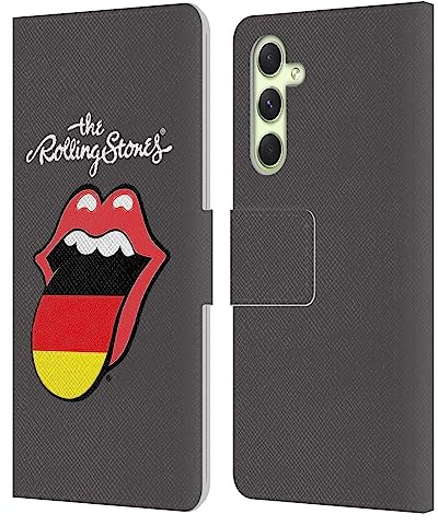 Head Case Designs Officially Licensed The Rolling Stones Germany International Licks 1 Leather Wallet Case Compatible with Samsung Galaxy A54 5G