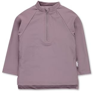 Sterntaler Badeshirt langarm uni – UV-Schutz 50+ Schwimmshirt – Mädchen Beachwear schnelltrocknend – Kinder Rashguard mit Reißverschluss & Kinnschutz – blasslila, Größe 116