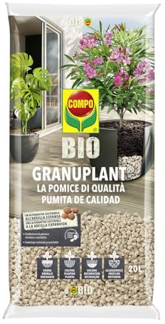 COMPO BIO Granuplant, Pomice di qualità, alternativa sostenibile all'argilla espansa, 100% naturale, 20 lt