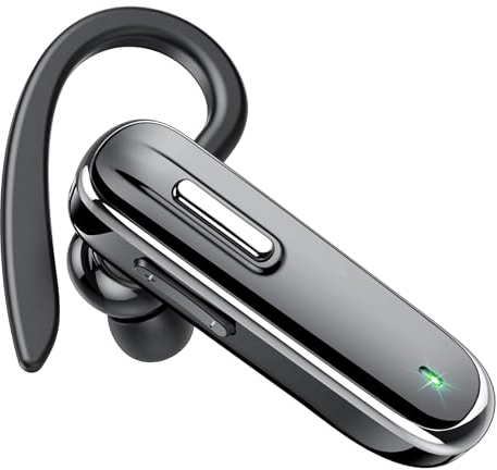 Bluetooth Headset, Kabelloses Headset mit Mikrofon CVC8.0, Fahr-Headset mit 25-Stunden-Gesprächszeit, In Ear Kabellos Headset für iOS, Android und Laptop (Kein Ladeetui)