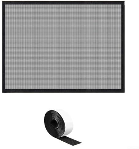 Zilimontt Kindersichere Kaminabdeckung, PVC-Netz-Sicherheitsnetz, Kindersicherheitsnetz, Kindersicherheitsschutz, Feuerschutz, Funken-Flammenschutz mit Wandbefestigungen. (73,7 x 114,3 cm)