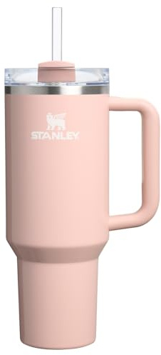 STANLEY Quencher H2.0 Tumbler with Handle and Straw 40 oz | Flowstate 3-Position Lid | Cup Holder Compatible for Travel | Insulated Stainless Steel Cup | BPA-Free | Peach Whip Gloss
