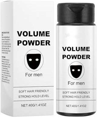 Polvos Pelo Hombre,Based Texture Powder,Polvos Volumen Pelo, Polvo-Voluminizador para Cabello, Polvo de peinado el Cabello Suave y Esponjoso Todo el Día, efecto mate (40g, 1pc)