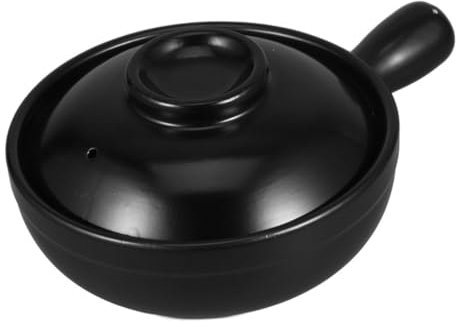 Amosfun Marmite Terre Cuite Avec Couvercle Cocotte Pour Soupes Et Ragoûts Poterie Naturelle Pour Cuisson à Gaz Mijotage Et Friture
