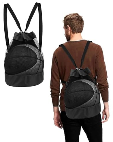TPZORJX Ballsack Ballnetz, Fußball Meshbag, Mehrzweck Sport Netztasche Mesh Strandtasche Gym Sack Rucksack Tragbare Ballnetz für Fußball Basketball Tennis Volleyball Rugbyball