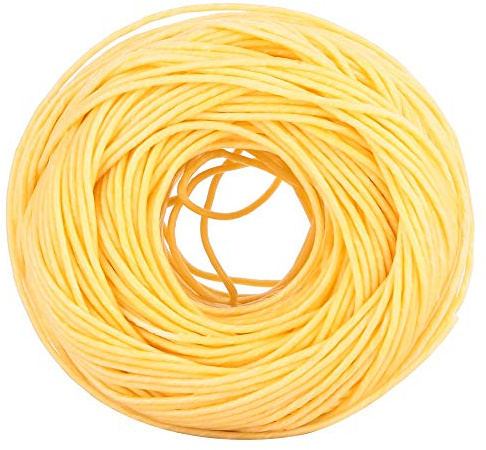 YUKERMARB Rollo de Mecha de Vela (61 M/200 pies), Mecha de Cera de Abejas Comestible, Fabricación de Bricolaje de Fibra de Cáñamo Puro, para Parafina/ácido Esteárico (Ligera)