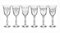 Bohemia Kristall Gläser - Royal - 6 er Set- mit verschieden Ornamenten (Weißweingläser 6 x 250 ml)