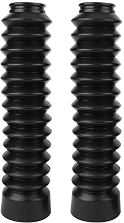 2 Stück Gabelschutz, 205x52x37mm Universal Schwarz Gummi Motorrad Gabel Faltenbalg Motorrad Gabelabdeckungen Gabelschutz Gabel Staubschutz Abdeckung Stoßdämpfung Gamaschen Vorne Für Motorräder