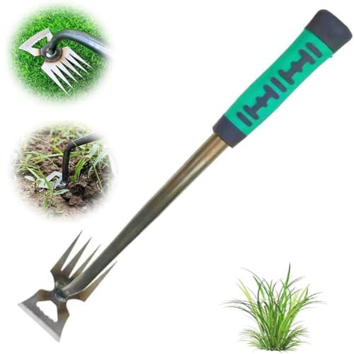 Outil de désherbage de jardin, outil de désherbage à main durable en acier au manganèse, désherbant manuel pour la cour (5 teeth)