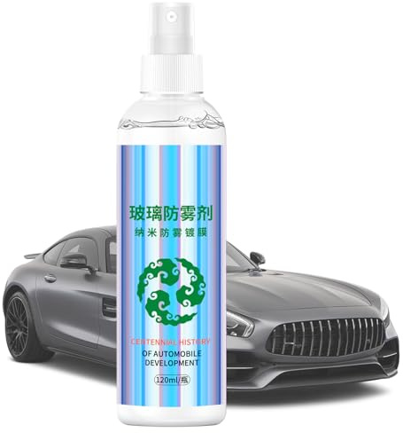 Spray per la pulizia del parabrezza dell'auto, trattamento anti-appannamento e anti-pioggia, 120 ml, detergente per vetri anteriori, previene l'appannamento, respinge l'acqua per una migliore