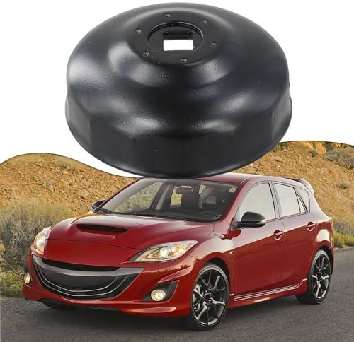EaseSunny Llave de vaso de filtro de aceite, 76 mm, 14 flautas, herramienta de extracción de acero de accionamiento de 3/8 pulgadas para BMW, Mercedes-Benz, Mazda 2.3, Range Rover y motocicletas