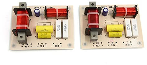 sourcing map 2pcs 180W High Low 2 Way Crossover Filter Audio Frequency Divider