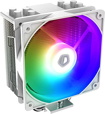 ID-COOLING SE-214-XT ARGB WHITE CPU Cooler 4 Heatpipes CPU Air Cooler Addressable RGB Light Sync with Motherboard(5V 3-PIN Connector) CPU Fan for Intel/AMD, LGA 1700 Compatible