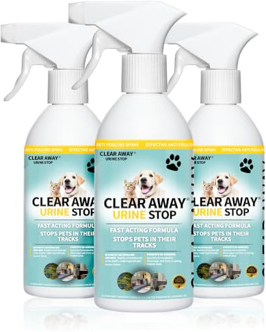 Urine Stop by Clear Away: Eco-Friendly Lemon-Scented Pet Deterrent & Odour Eliminator Spray - Safe for All Surfaces, Pets & Children - Versatile Indoor & Outdoor Use - Made in the UK (1 Litre)