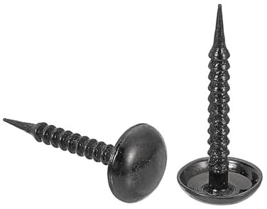 sourcing map 50 chiodi per tappezzeria, 8 x 20 mm, puntine decorative a testa rotonda, per divani e letti per progetti fai da te, nero