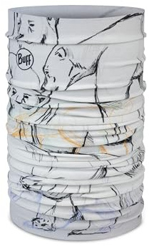 Buff Braga de cuello Original EcoStretch Niño Niña, Bufanda, Tubular, Multifuncion, Cuello y Cabeza, Correr, Caminar, Senderismo, Sostenible, Ligera, Talla Única, Blanco