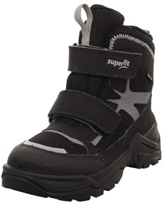 Superfit Snow Max Warm Gefütterte Gore-Tex, Stivali da Neve, Nero Grigio Chiaro 0040, 34 EU Larga