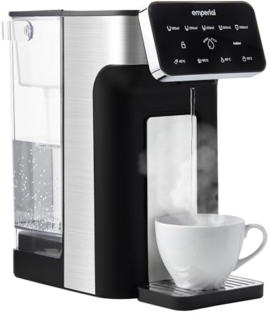 Emperial Instant Hot Water Dispenser | Energy-efficient 2.6kW Fast Boil | 4 Temperature & 5 Volume Presets | 3L Capacity, Boiling Water at the Touch of a Button