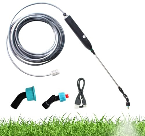 Irrigatore Elettrico | Ricaricabile e Allungabile per Innaffiatura,Impermeabile per Prati Ortaggi Fiori e Fertilizzazione