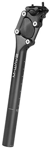 M-Wave Unisex – Erwachsene Fourspring Parallelogrammsattelstütze, Schwarz, 30,9 x 350 mm