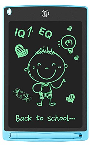 GUYUCOM LCD Kids Doodle Board, 8.5 Inch Electronic Writing Tablet with Lock Function, Erasable Doodle Drawing Pad for Kids Toys Birthday Gifts (Blue)