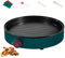 SYFUNLV Grillpfanne,Tischgrill,22×8.4cm Elektrischer Barbecue-Grill,1000 Watt 5-Gang-mit Einstellbarer Temperatur und Antihaftbeschichtung,für BBQ Grill Balkon Indoor Party (grün)