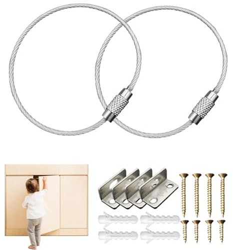 Möbelabsturzschutz, Wandanker, Kindersicherung, hohe Zugkapazität, Kommode, Wandsicherheit, Metall-Möbel-Sicherheitsgurte für TV-Ständer, Schubladen